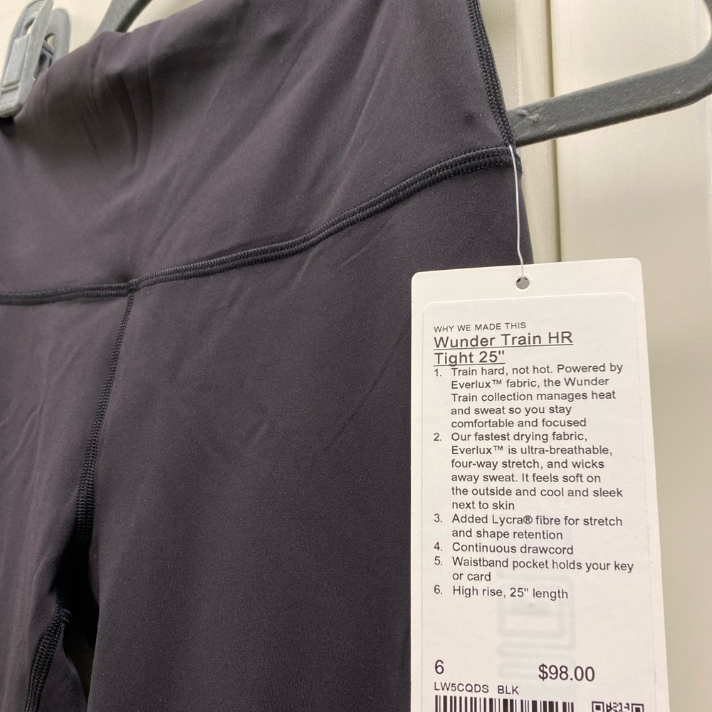 NWT lululemon Wunder Train HR 25”